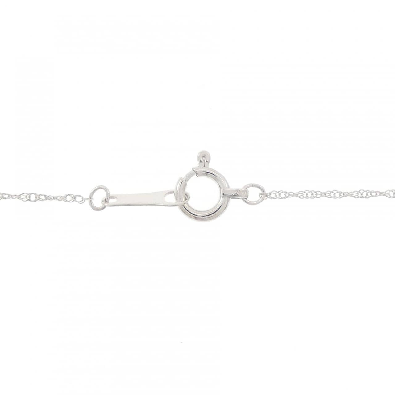 K18WG ソリティア ダイヤモンド ネックレス 0.10CT