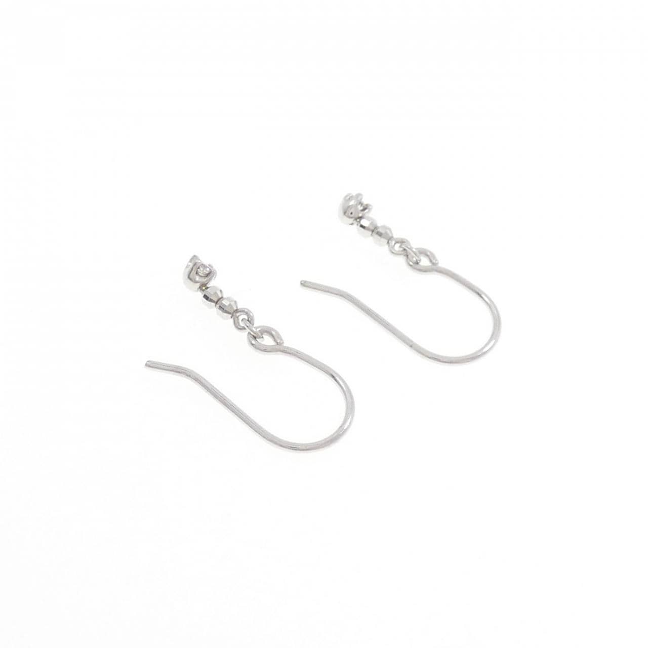 K18WG ダイヤモンド ピアス 0.02CT