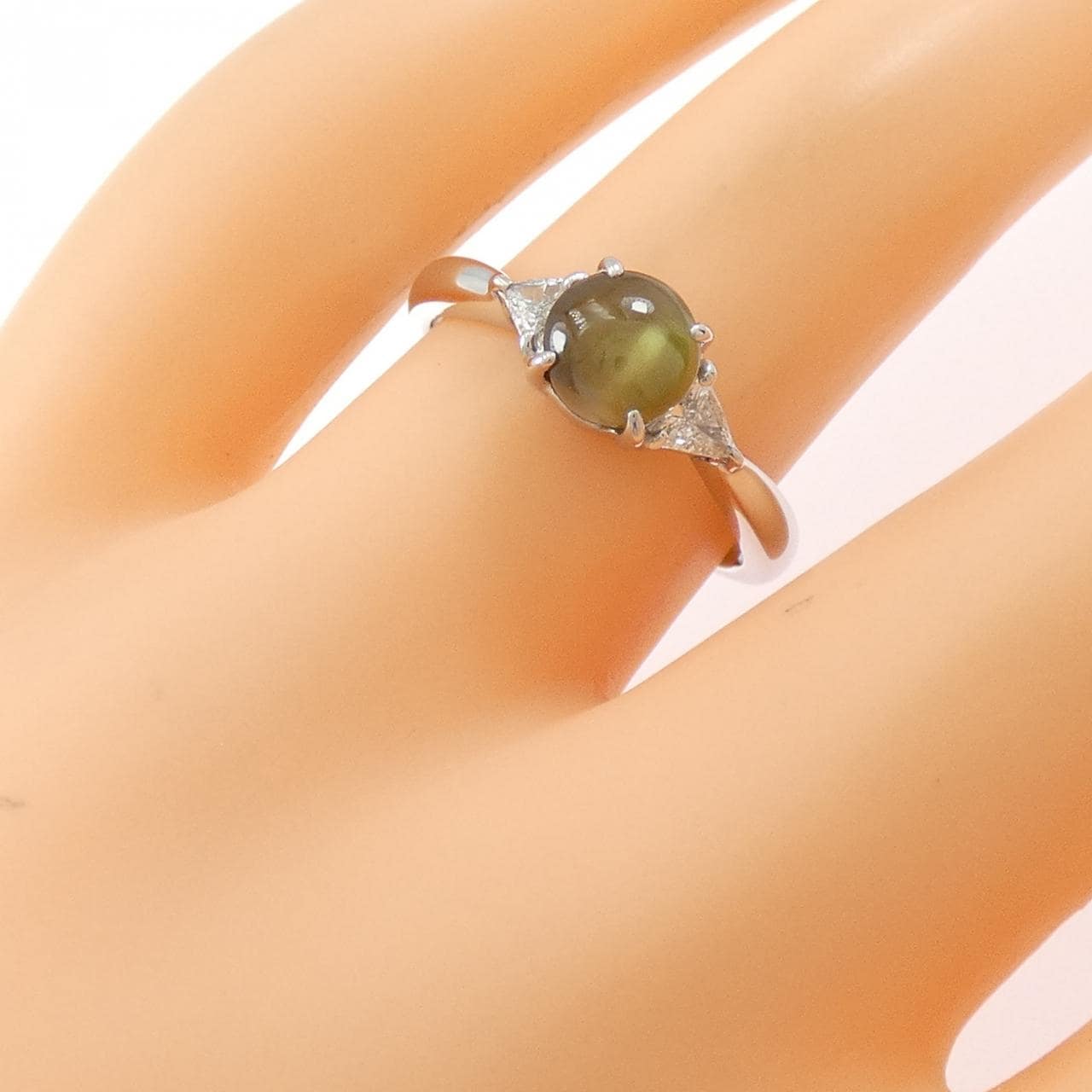 PT900 クリソベリルキャッツアイ リング 1.38CT