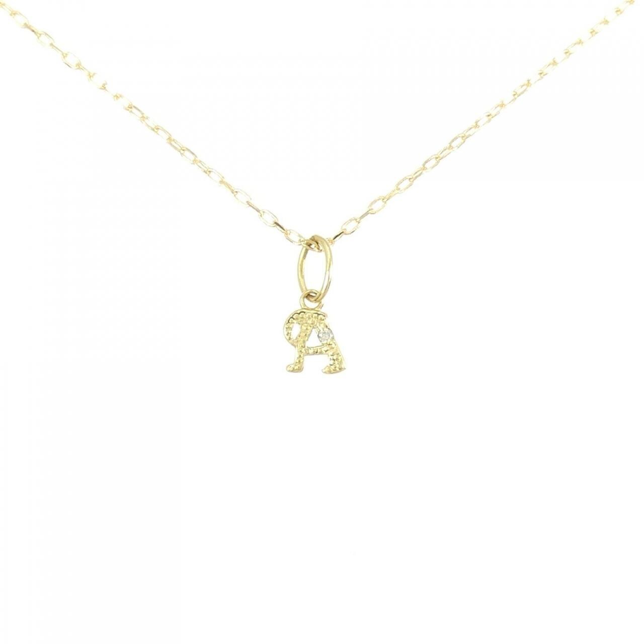 コメ兵｜K18YG イニシャルA ダイヤモンド ネックレス 0.01CT