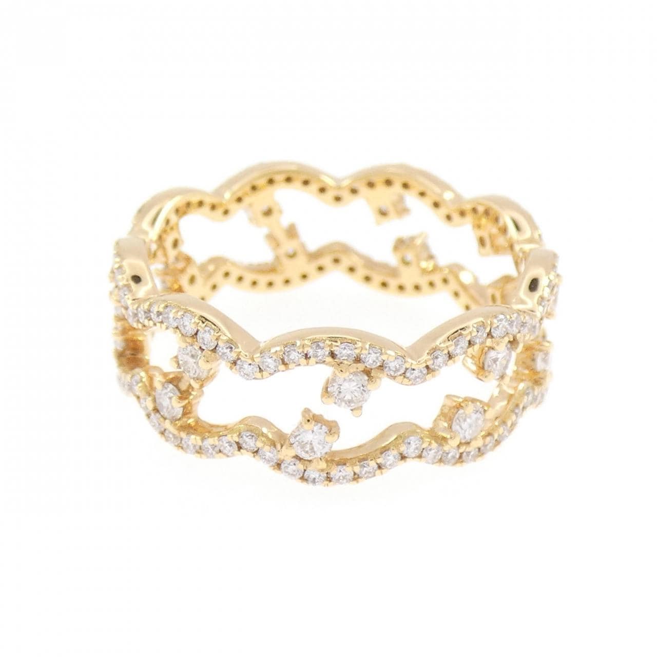 【新品】K18YG フルエタニティ ダイヤモンド リング 0.85CT