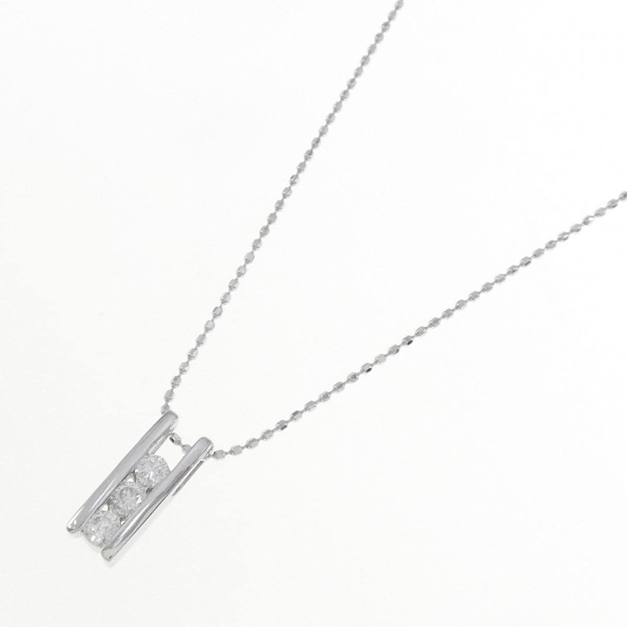 K14WG ダイヤモンド ネックレス 0.20CT