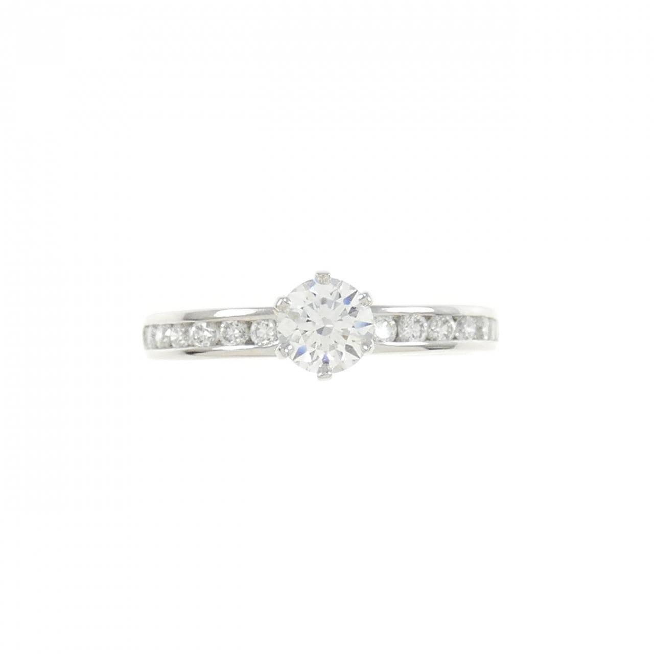 TIFFANY Solitaire Channel Setting Ring 0.32CT