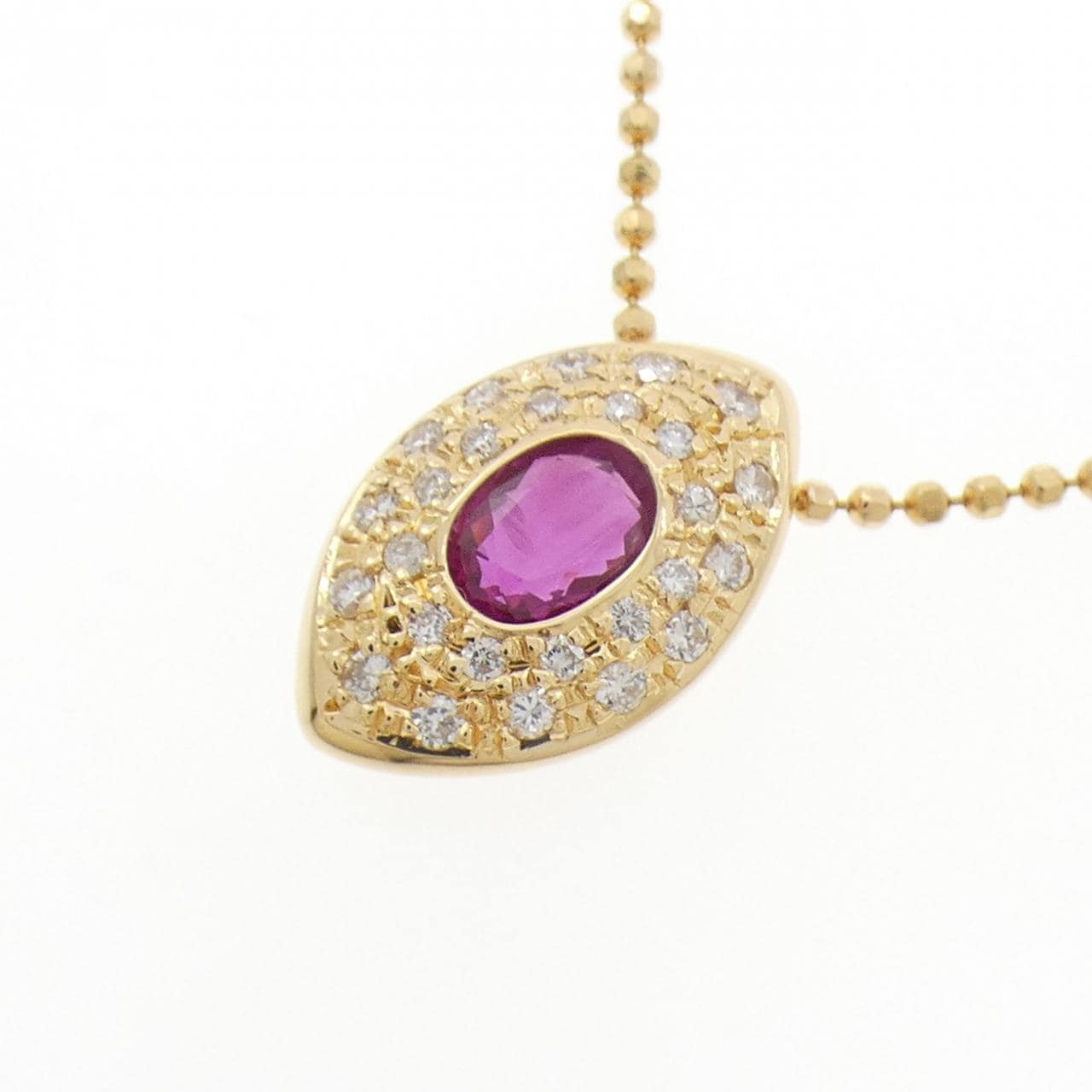 K18YG ルビー ネックレス 0.68CT