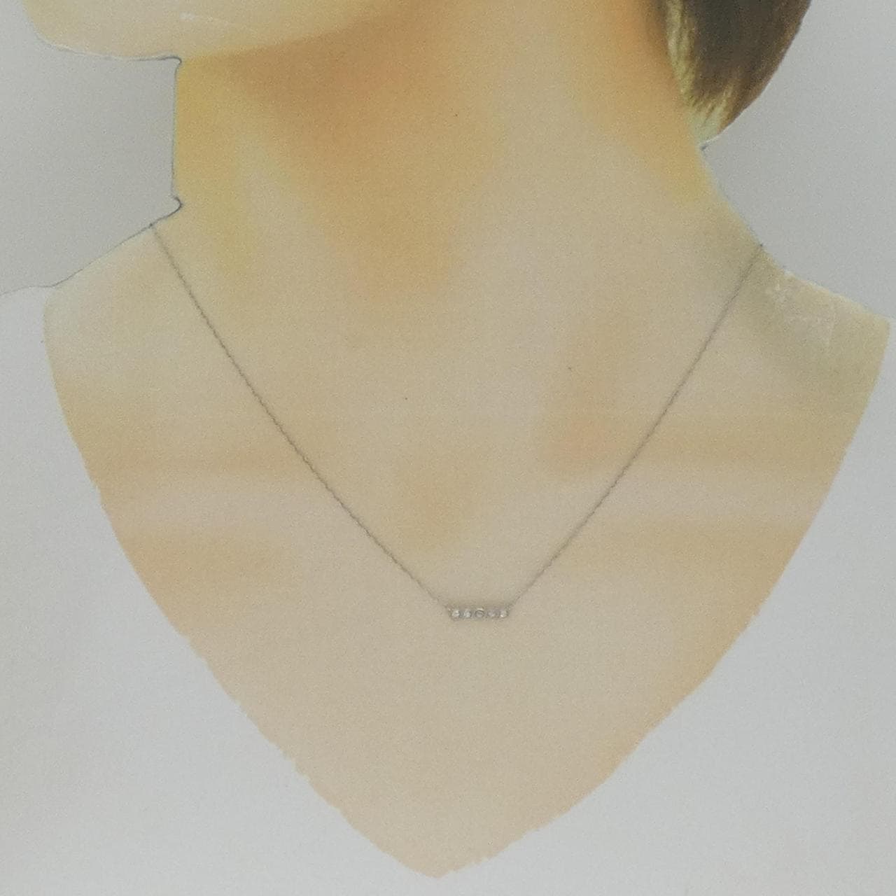 【新品】K18WG ダイヤモンド ネックレス 0.07CT