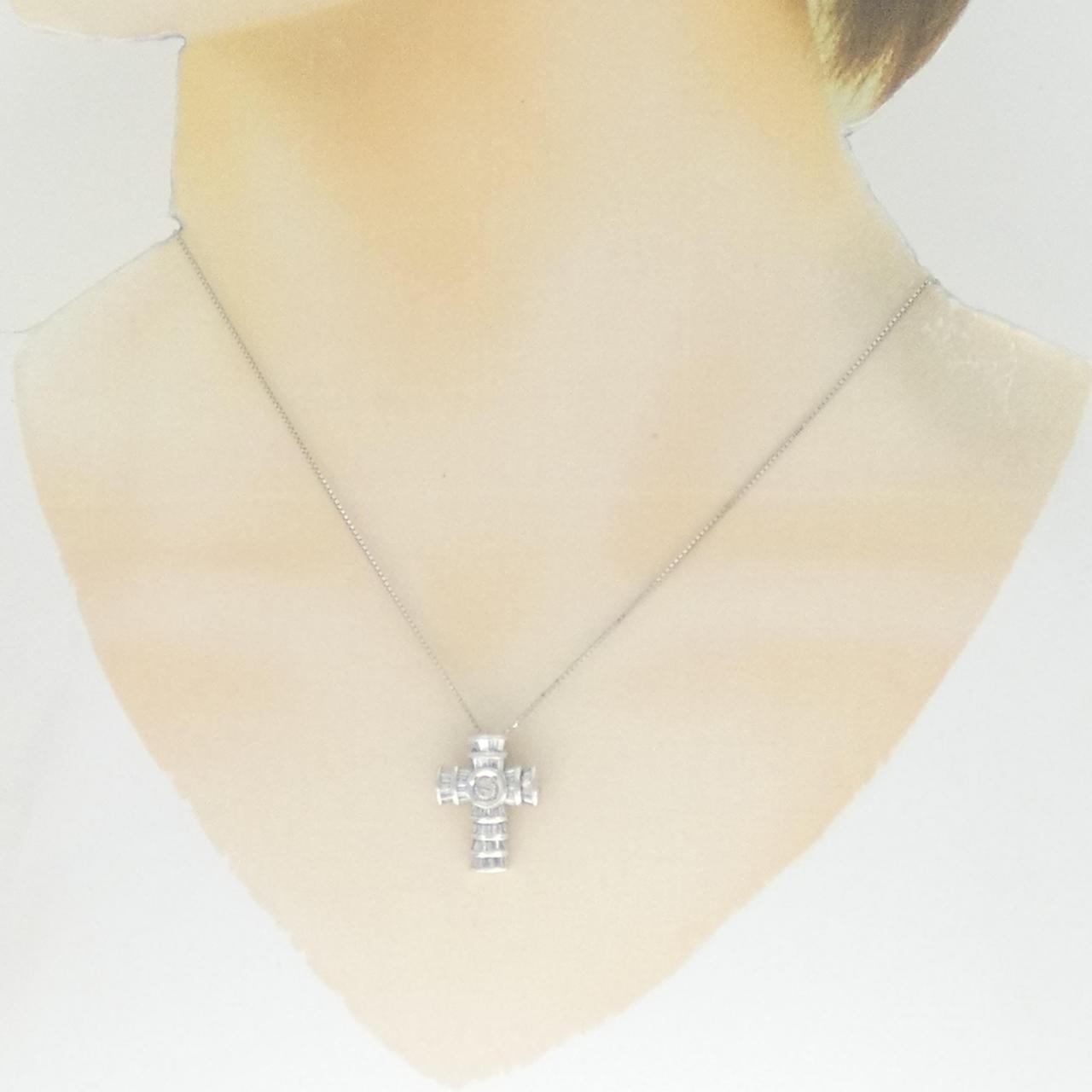 PT900/PT850 クロス ダイヤモンド ネックレス 1.00CT