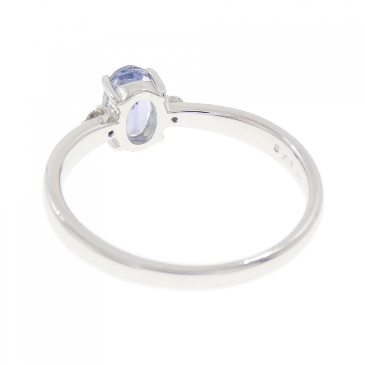 K18WG坦桑石石戒指