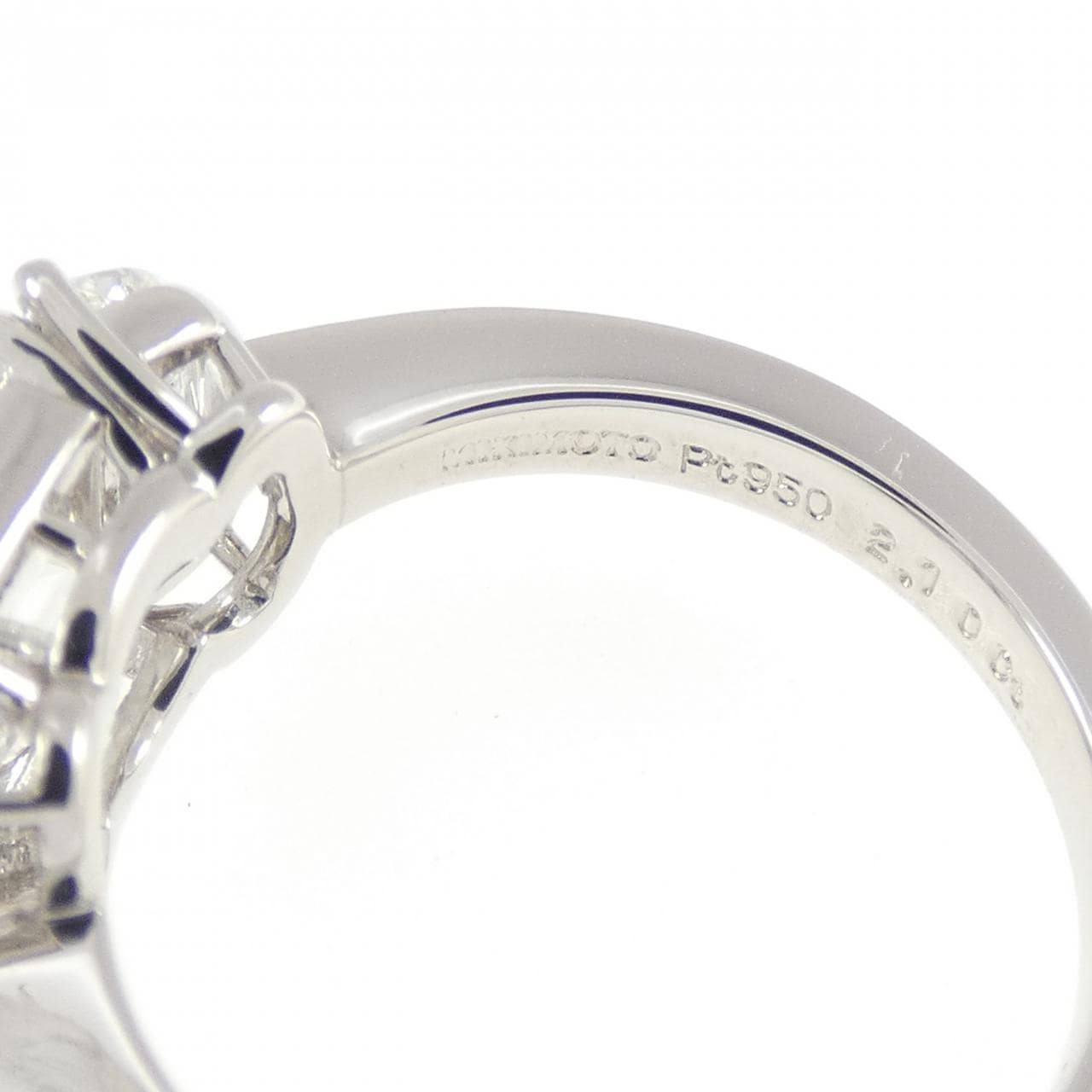 ミキモト ダイヤモンド リング 2.10CT F VS2 エメラルドカット