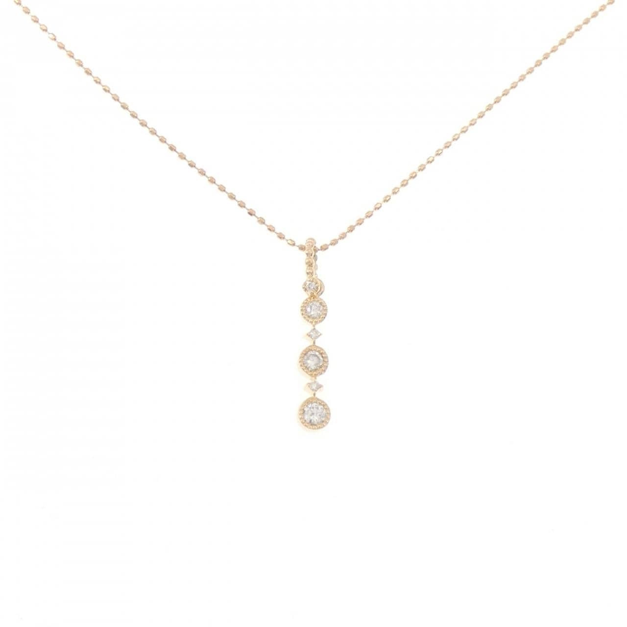 K18PG ダイヤモンド ネックレス 0.17CT