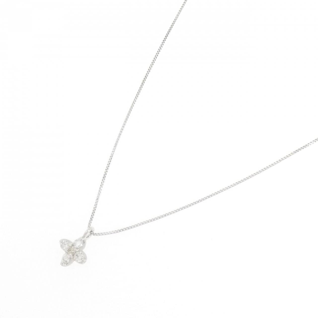 K18WG ダイヤモンド ネックレス 0.15CT