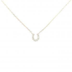 K10YG ホースシュー ダイヤモンド ネックレス 0.03CT