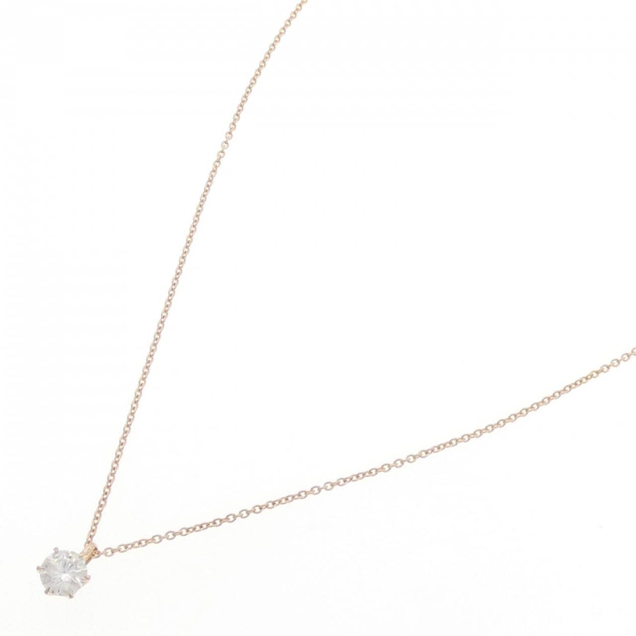 K18PG ソリティア ダイヤモンド ネックレス 0.305CT