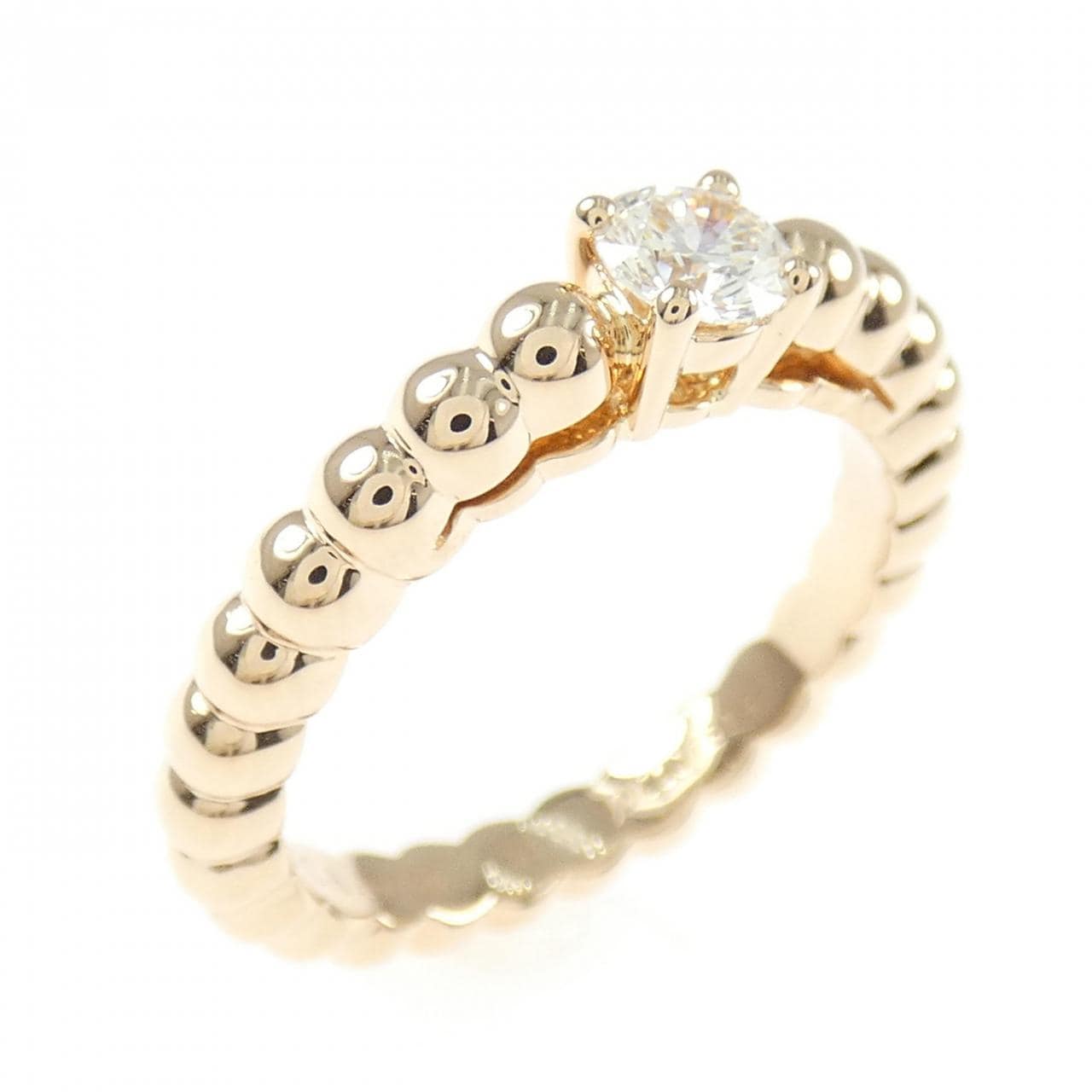 ヴァンクリーフ&アーペル ペルレ ソリティア リング 0.31CT E VVS2 EXT