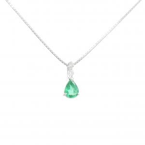 K18WG エメラルド ネックレス 0.85CT