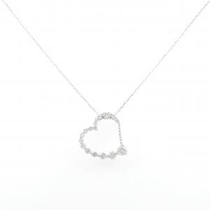 K18WG ハート ダイヤモンド ネックレス 1.000CT
