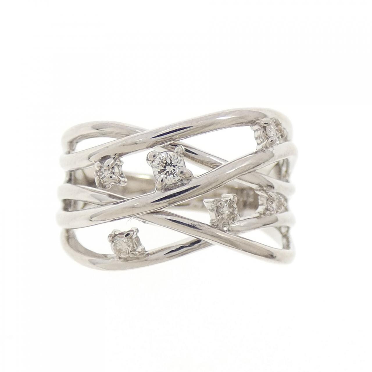 K18WG ダイヤモンド リング 0.13CT
