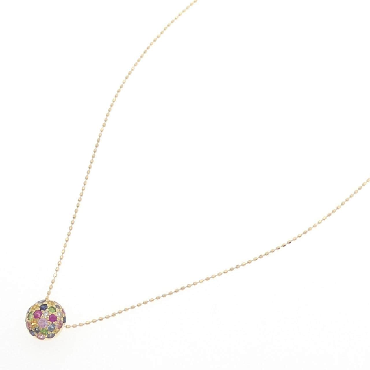 K18YG カラーストーン ネックレス