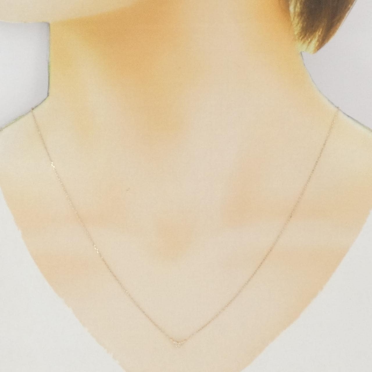 K10PG ハート ダイヤモンド ネックレス 0.02CT