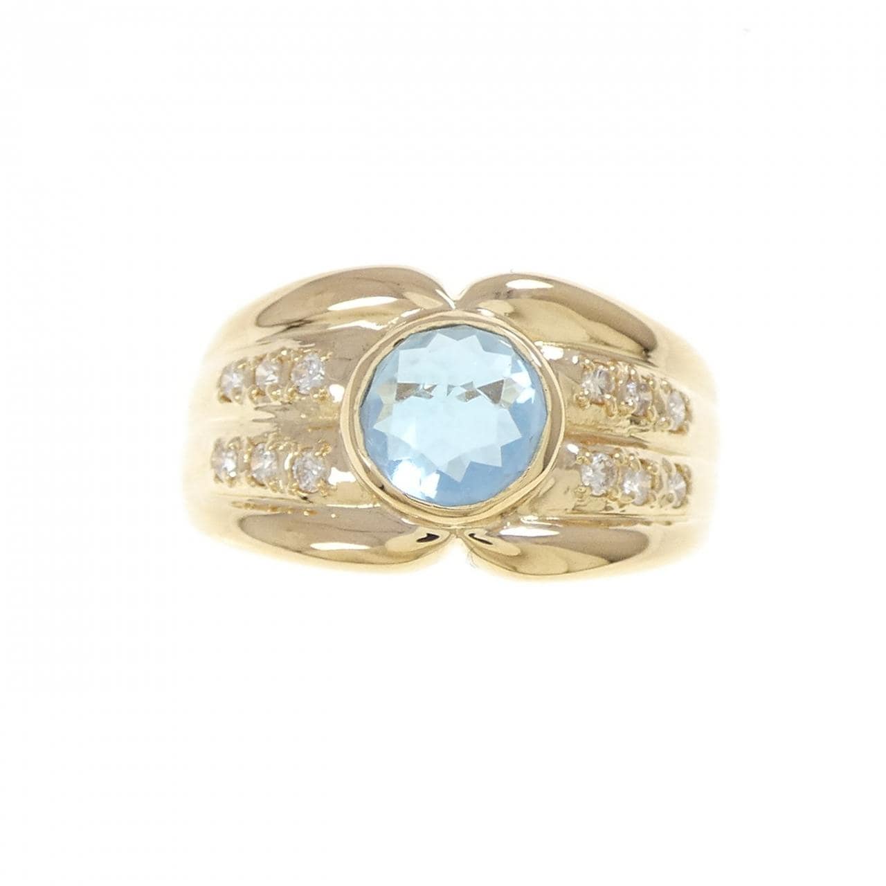 K18YG ブルートパーズ リング