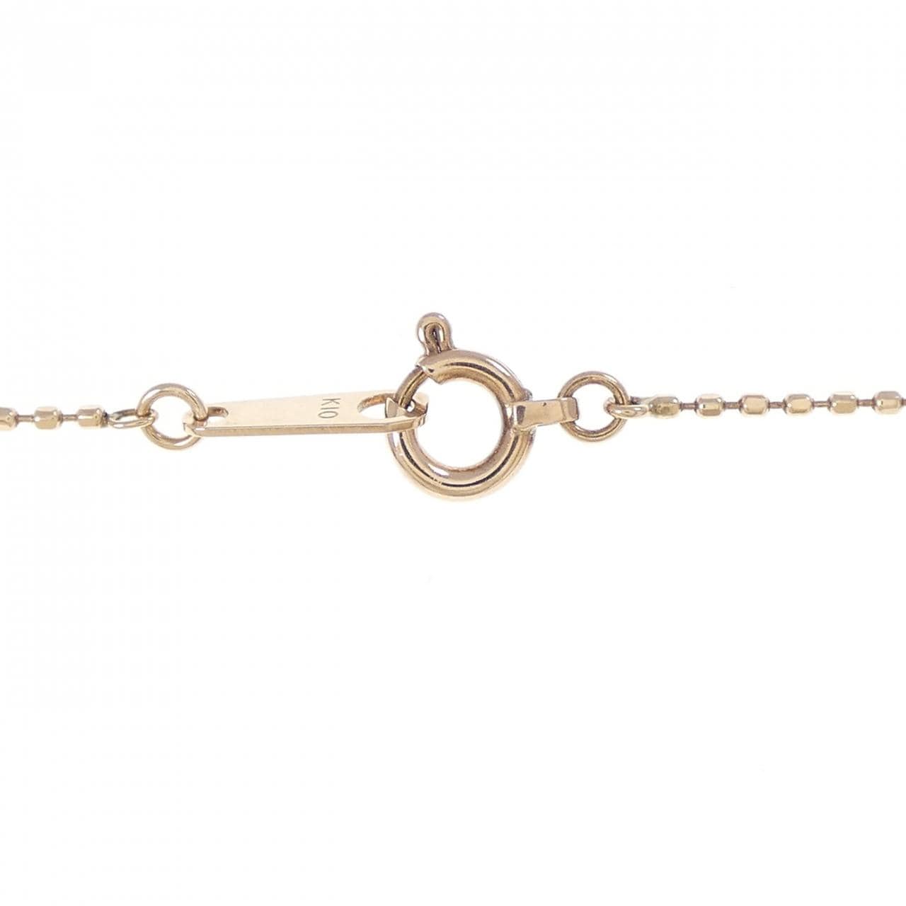 K10PG フラワー ダイヤモンド ネックレス 0.15CT