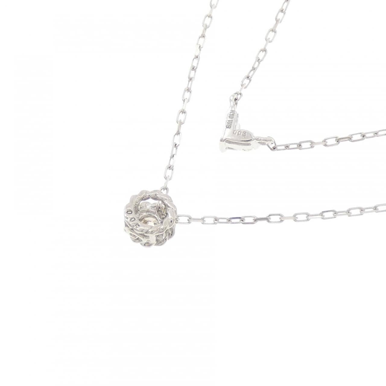 K10WG ハート ダイヤモンド ネックレス 0.03CT