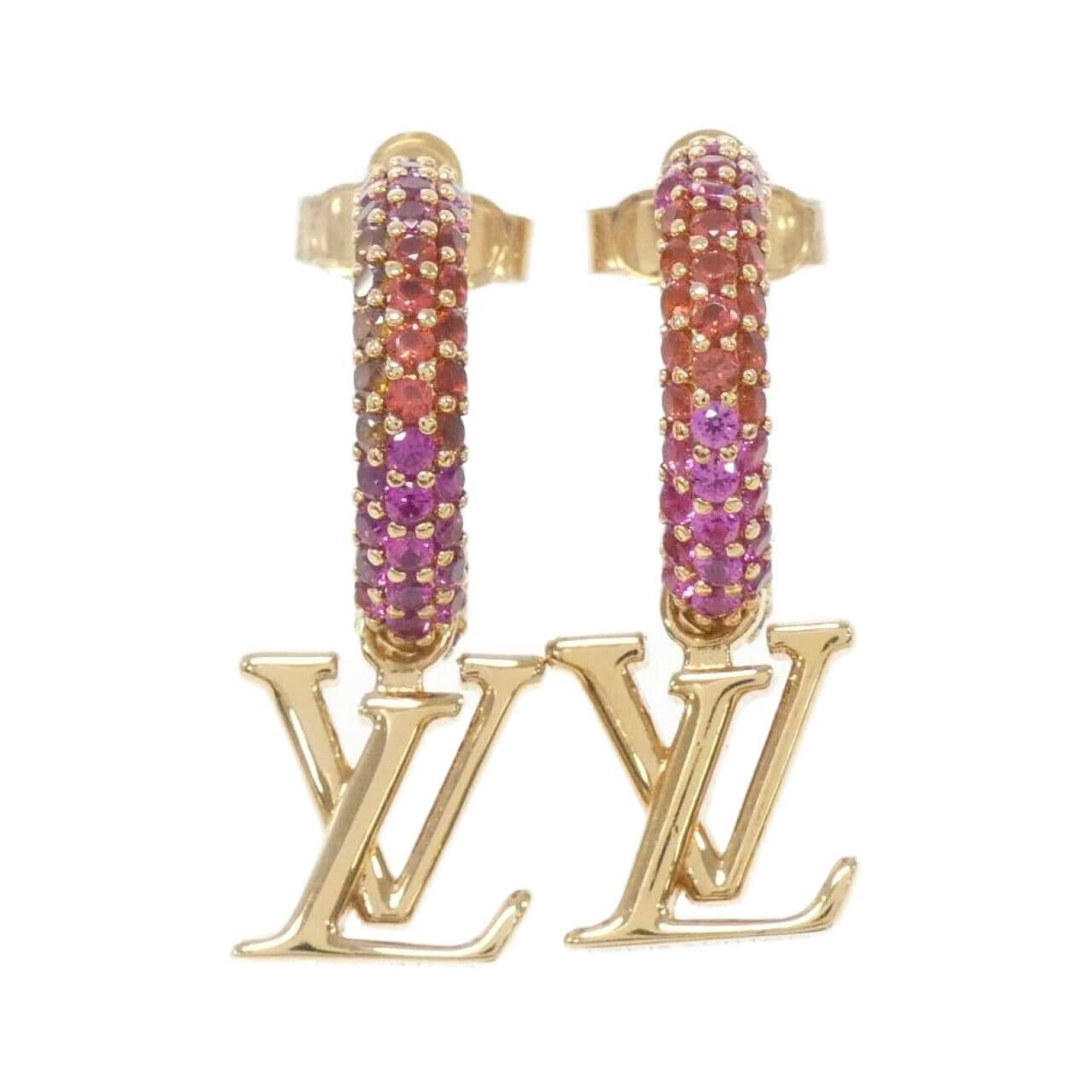 LOUIS VUITTON Hoop Earrings LV Iconic M01768 Earrings