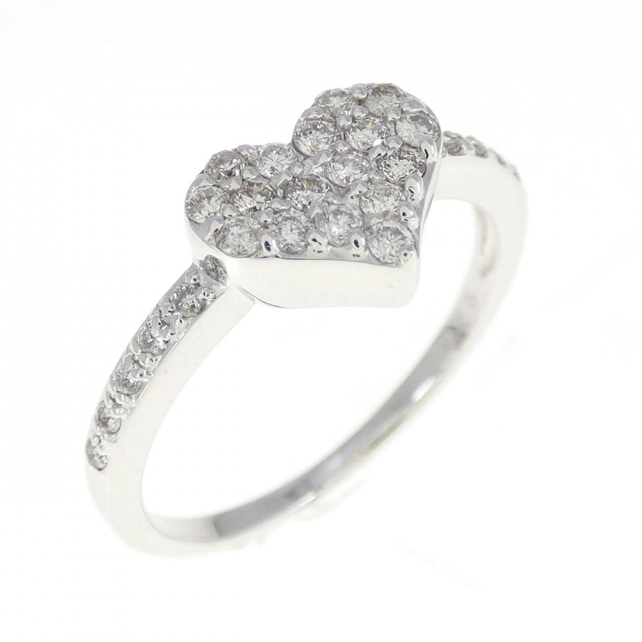 K18WG heart Diamond ring 0.25CT