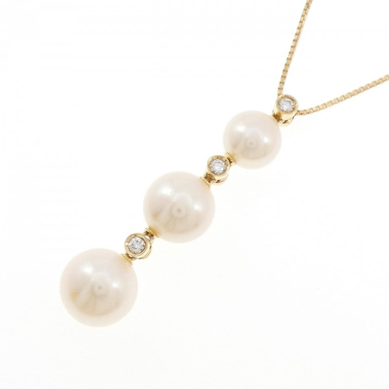 K18YG 淡水パール ネックレス