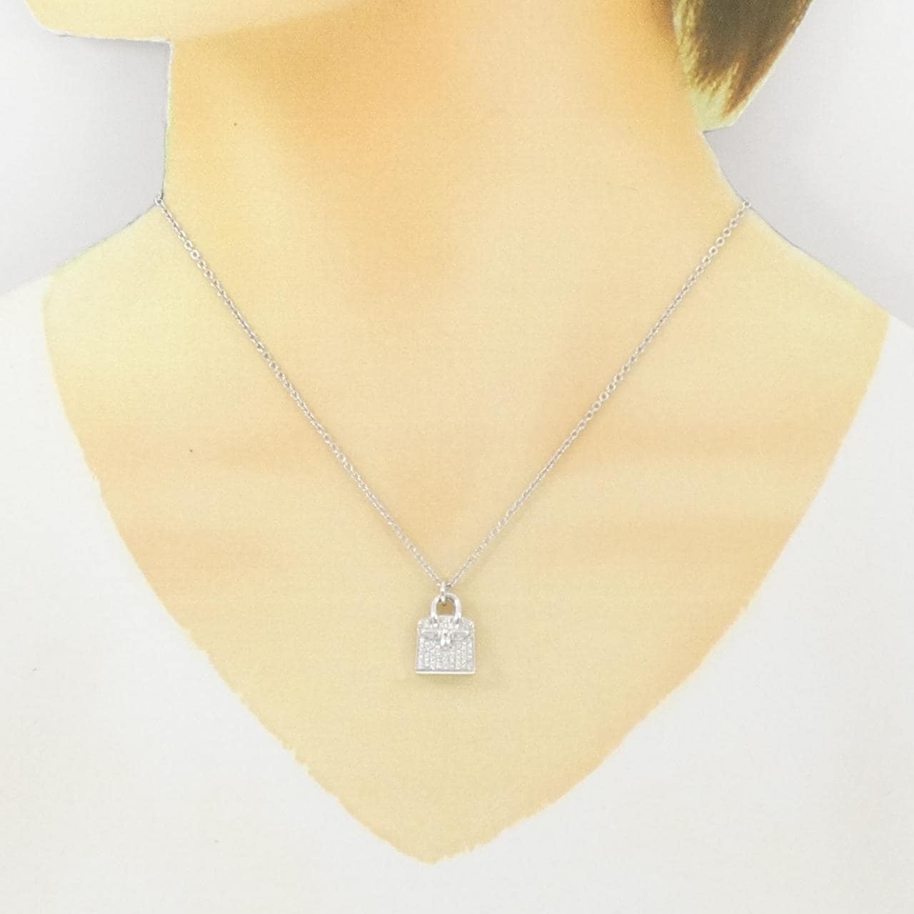 HERMES柏金包項鍊 0.22CT