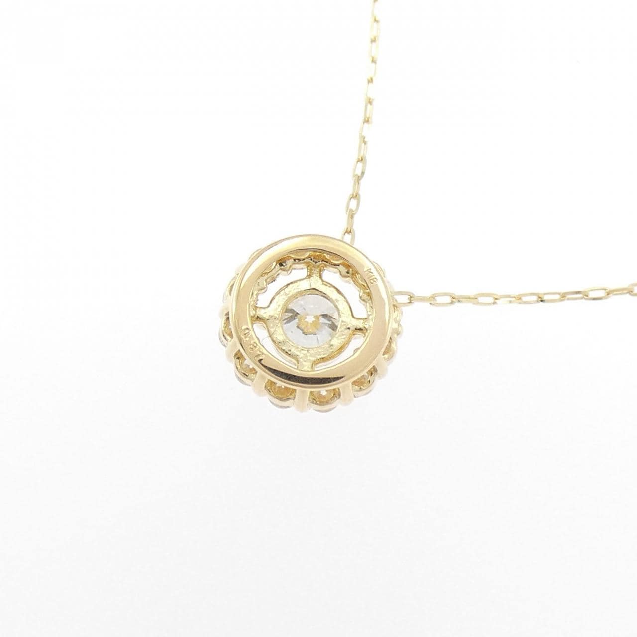 【リメイク】K18YG ダイヤモンド ネックレス 0.37CT