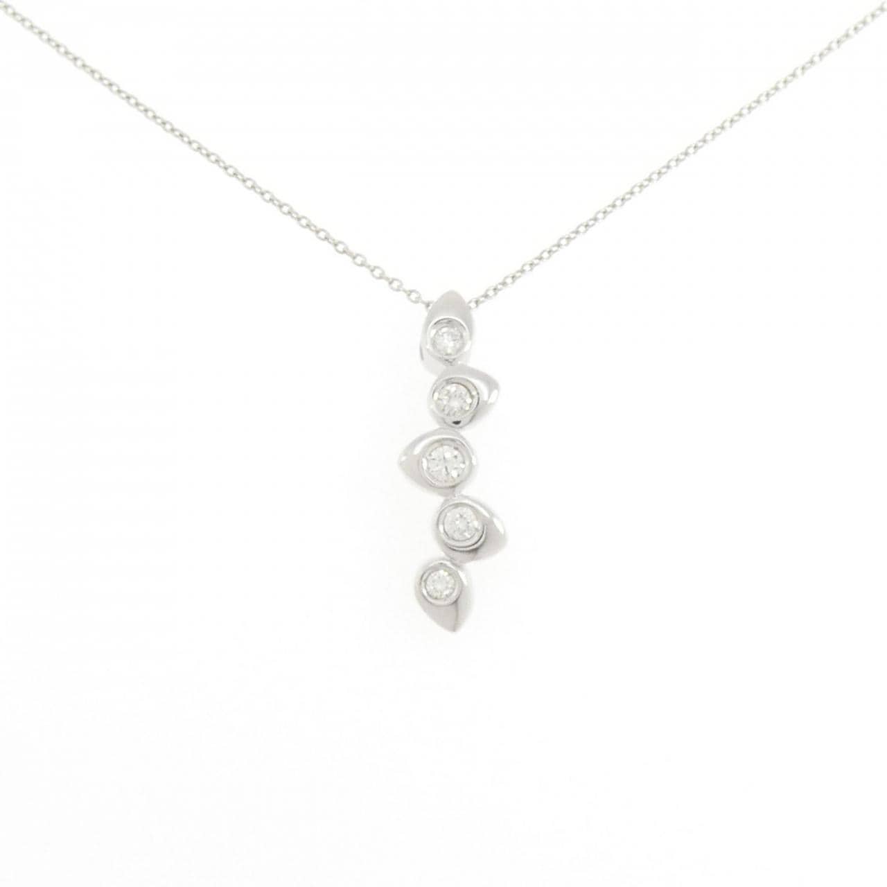 K18WG ダイヤモンド ネックレス 0.20CT