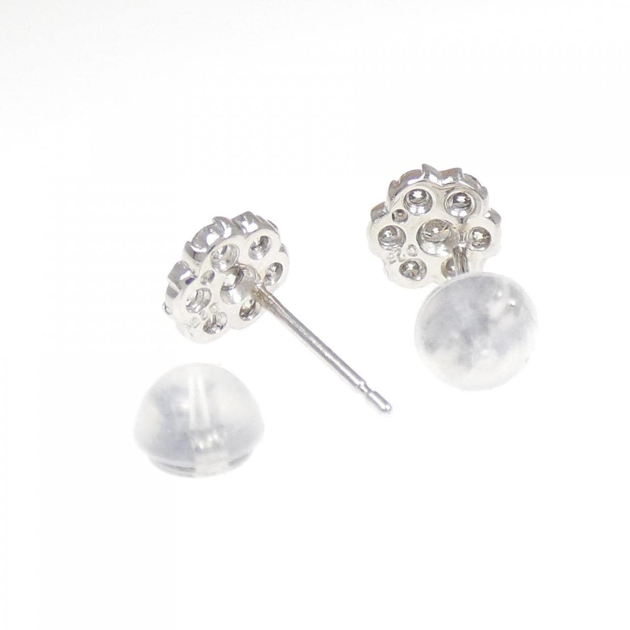 PT900 フラワー ダイヤモンド ピアス 0.50CT