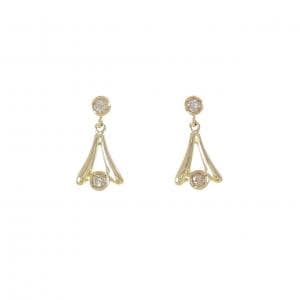 K18YG ダイヤモンド ピアス 0.16CT
