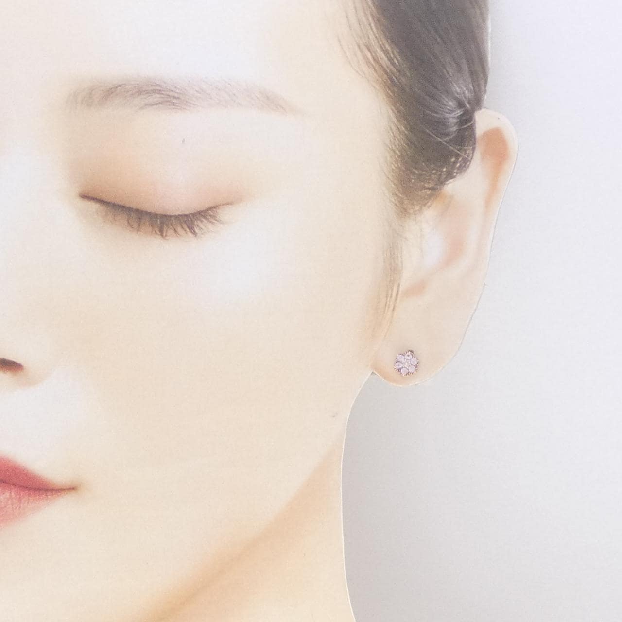 K10PG フラワー サファイヤ ピアス