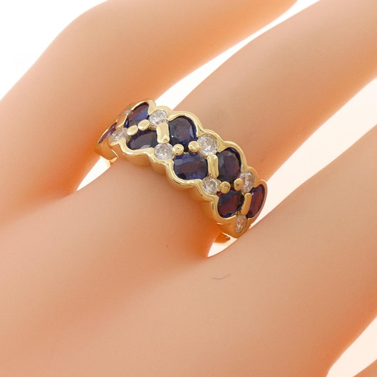 K18YG サファイヤ リング 1.75CT