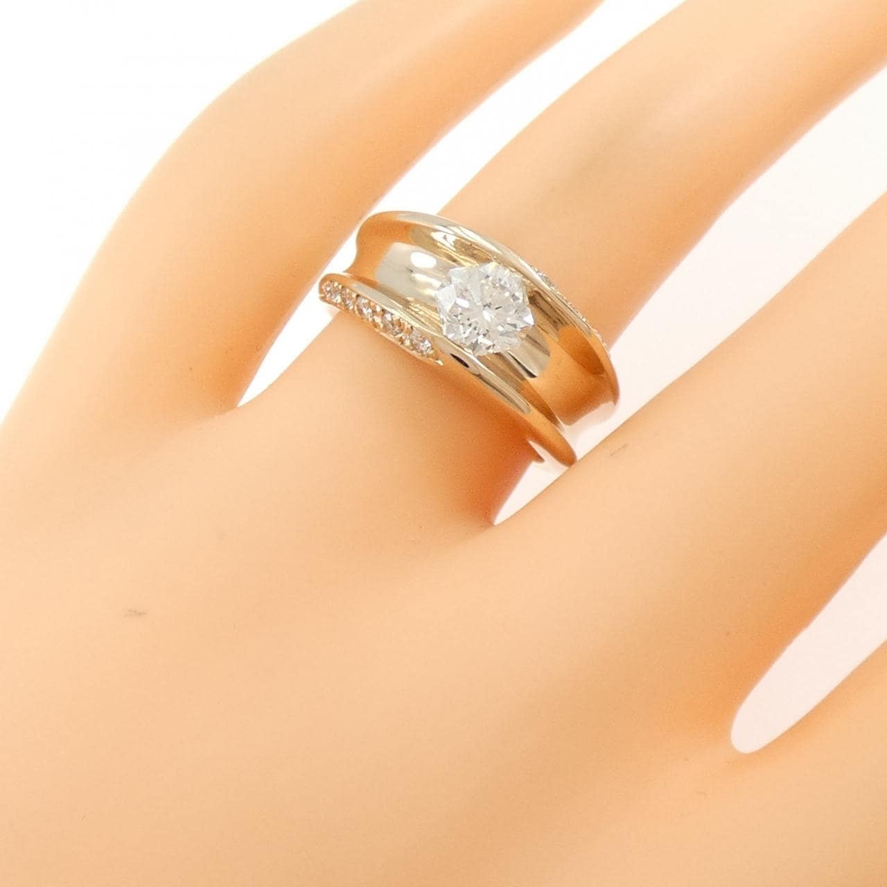 K18PG ダイヤモンド リング 0.881CT
