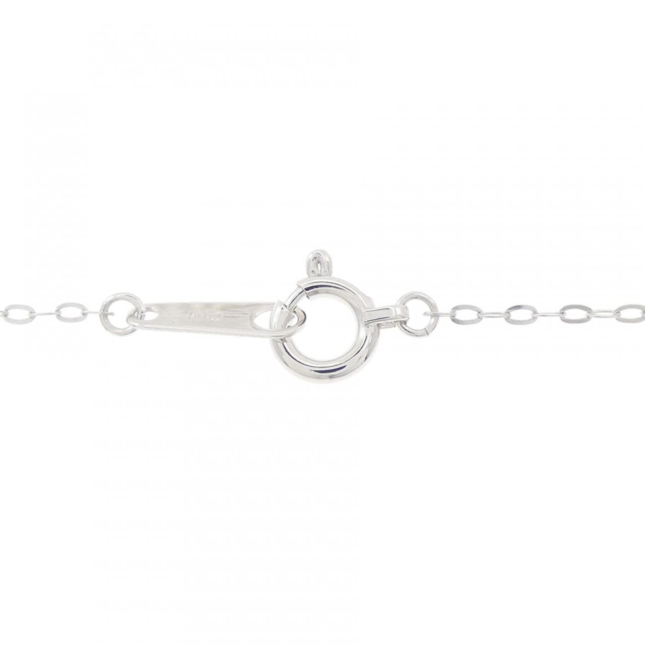 K10WG フラワー ダイヤモンド ネックレス 0.01CT