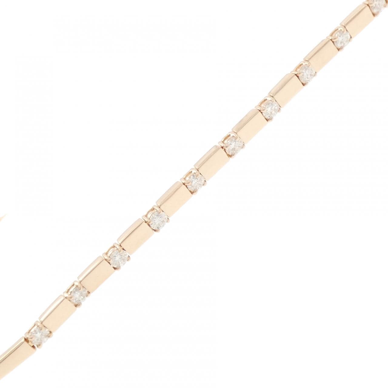 K18PG ダイヤモンド ブレスレット 0.50CT