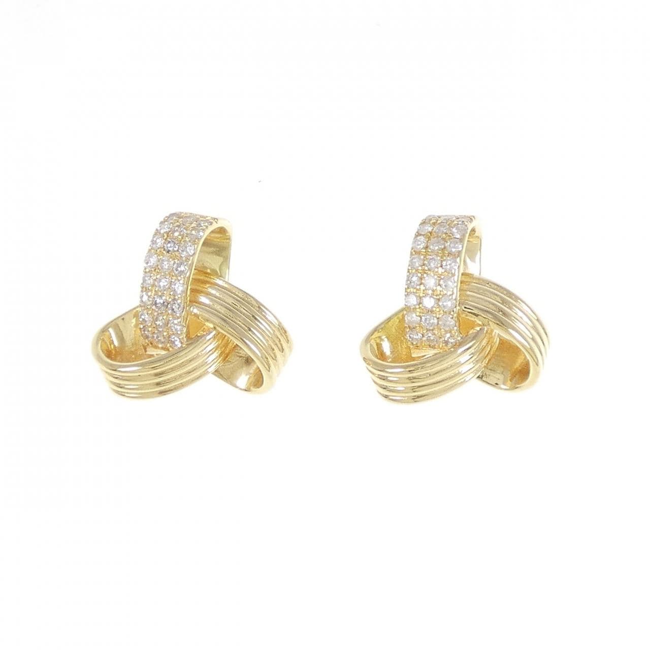 K18YG钻石耳环 0.25CT