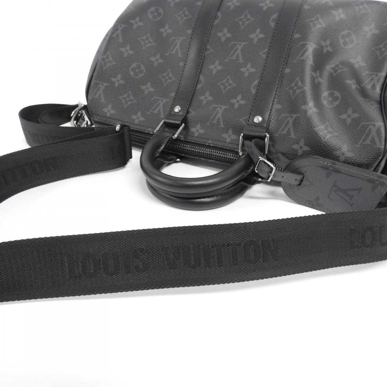 LOUIS VUITTON Monogram Eclipse Keepall Bandouliere 35cm M46655 Boston Bag