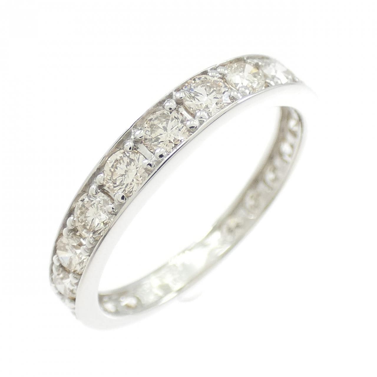PT900 ハーフエタニティ ダイヤモンド リング 1.00CT