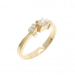 K18YG ダイヤモンド ピンキー リング 0.13CT