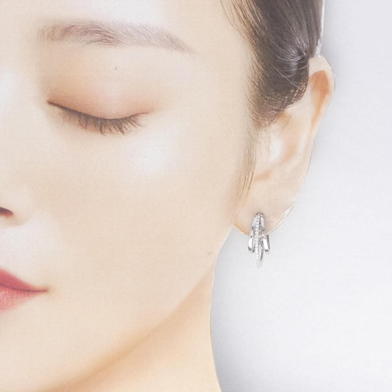 K18WG ダイヤモンド ピアス 0.26CT