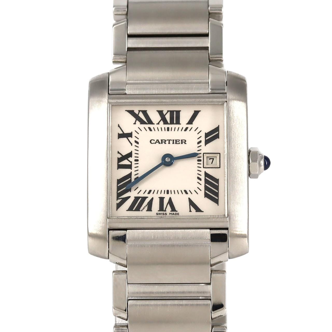 カルティエ タンクフランセーズMMデイト W51011Q3 SS クォーツ