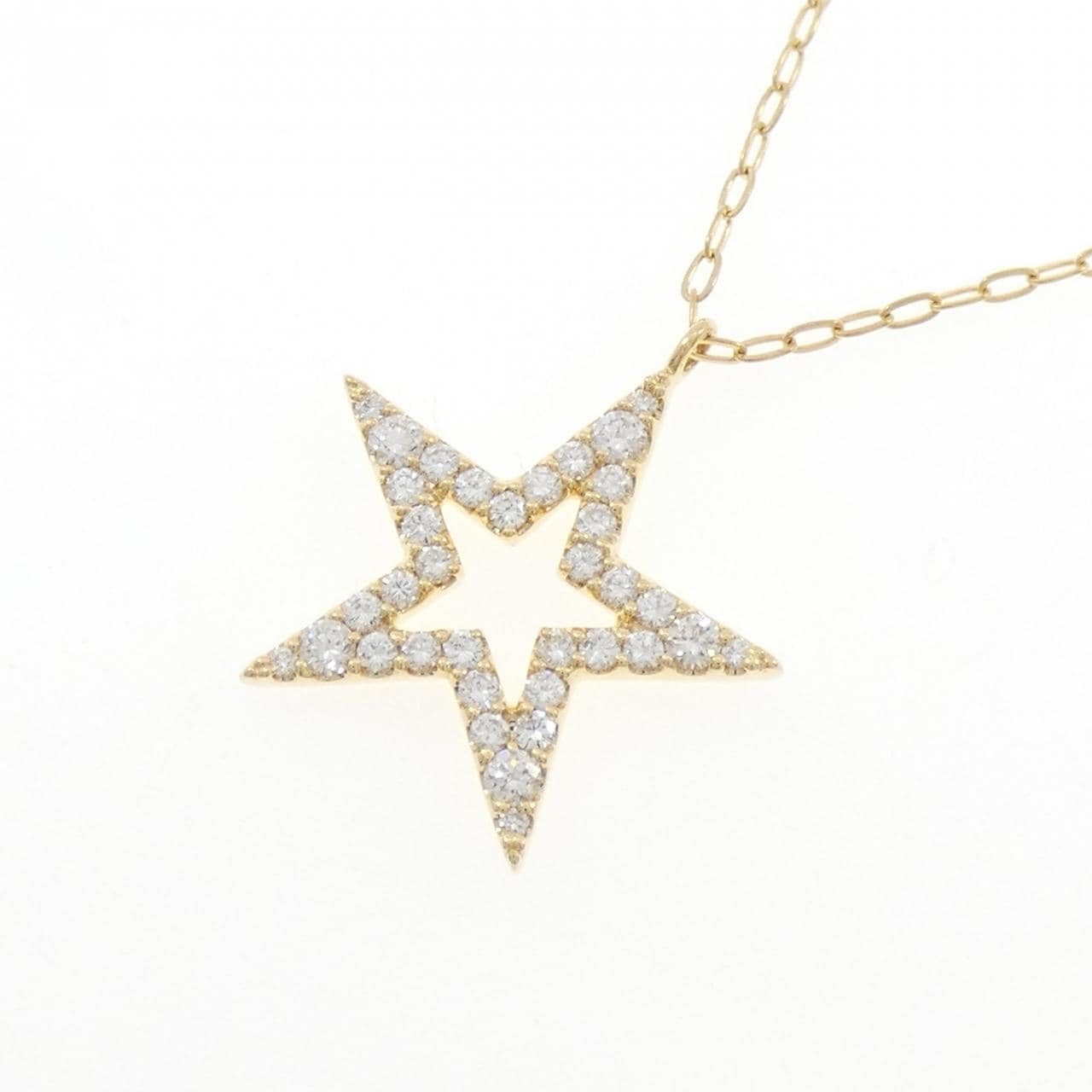 K18YG スター ダイヤモンド ネックレス 0.50CT