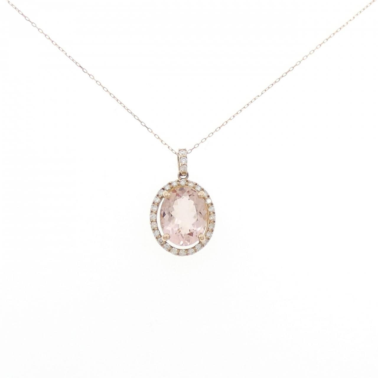 【新品】K18PG モルガナイト ネックレス 2.26CT