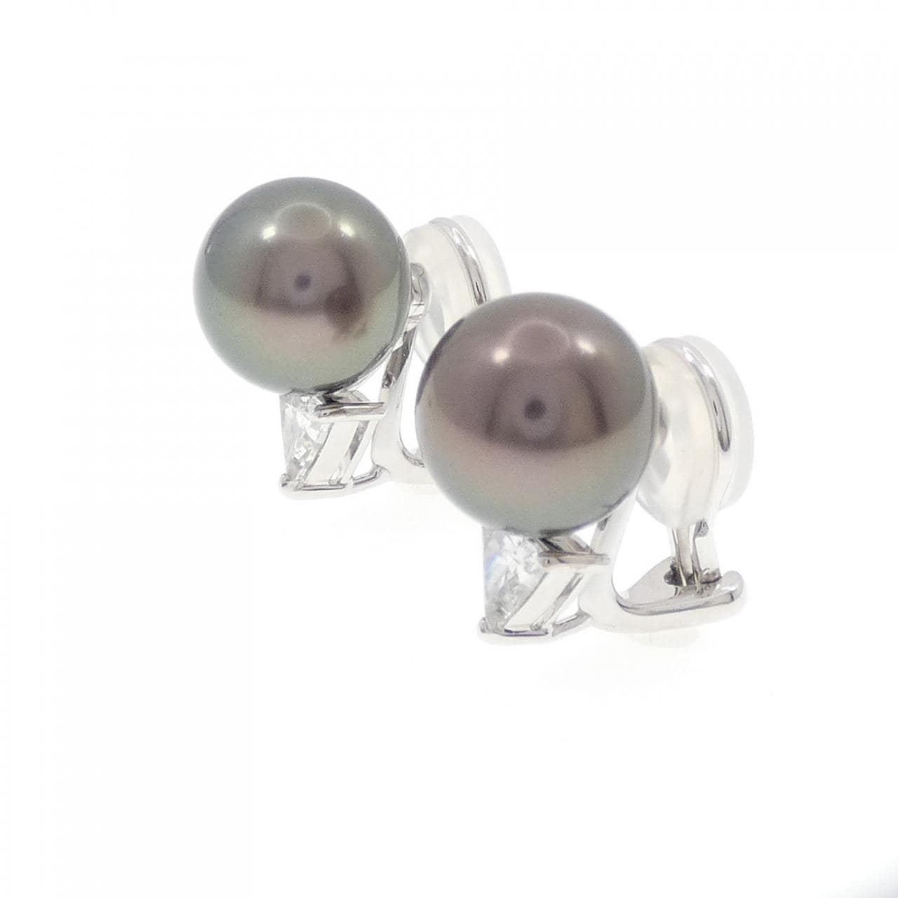 MIKIMOTO Black Pearl Earrings 10.8mm