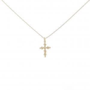 K18YG クロス ダイヤモンド ネックレス 0.005CT