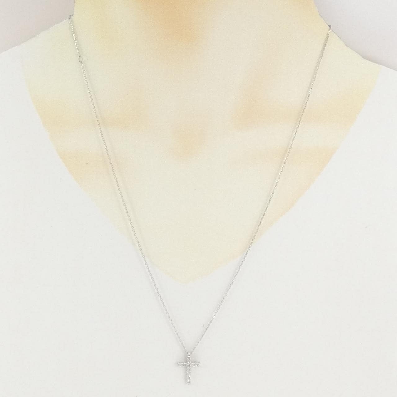 PT850 クロス ダイヤモンド ネックレス 0.33CT