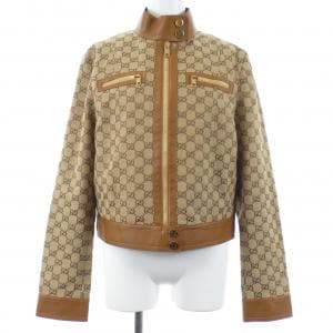 グッチ GUCCI レザー トリム GGキャンバス 681034 Z8AV6 ジャケット